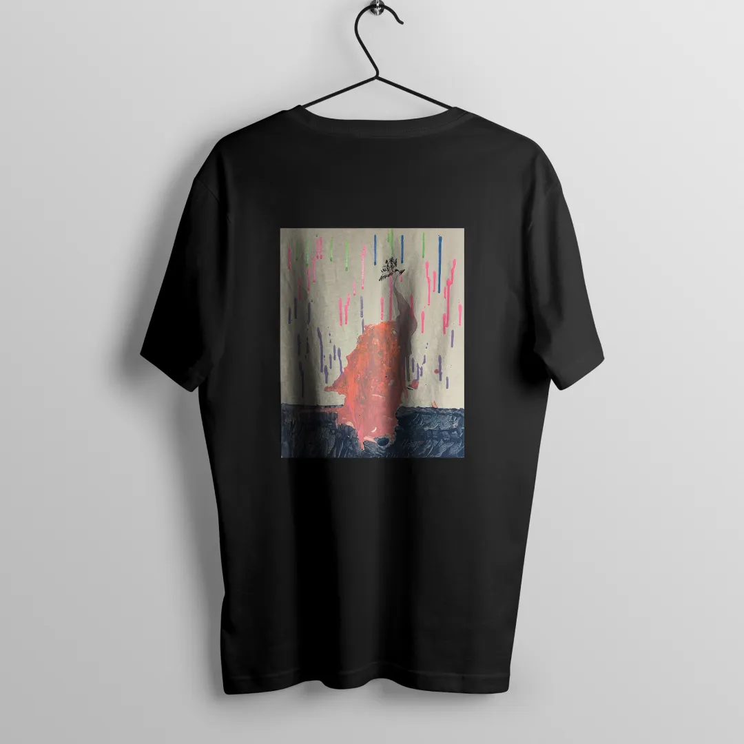 Peacock Drip Abstract Tee